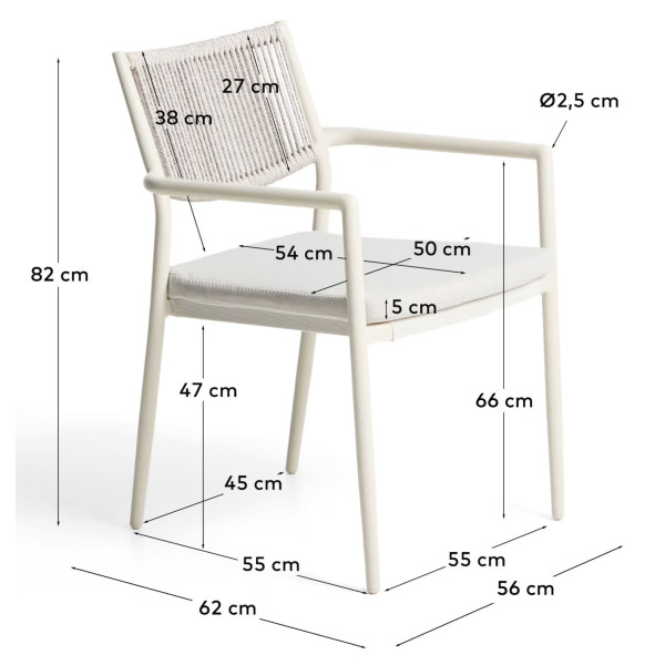 Стул La Forma Argasi C00339RR12 Экрю-14