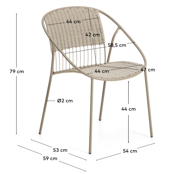 Садовый стул La Forma Atrani O00284RO12 Бежевый-10