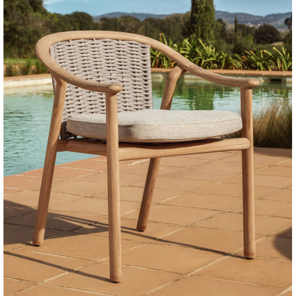 Вуличний стілець La Forma Elunda C00226RO12 з тику-0