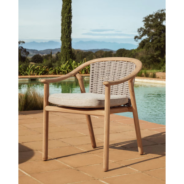 Вуличний стілець La Forma Elunda C00226RO12 з тику-1