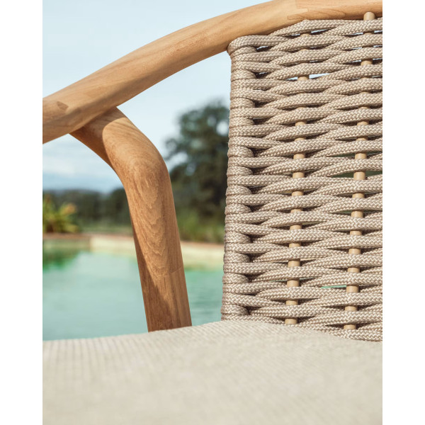 Вуличний стілець La Forma Elunda C00226RO12 з тику-9