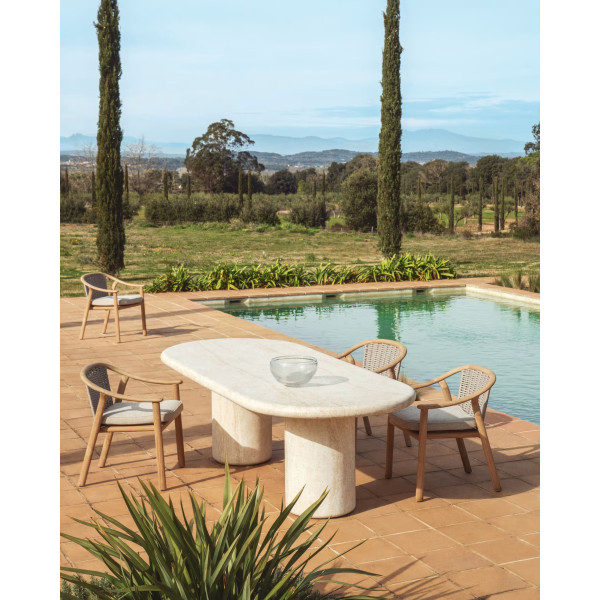 Вуличний стілець La Forma Elunda C00226RO12 з тику-2