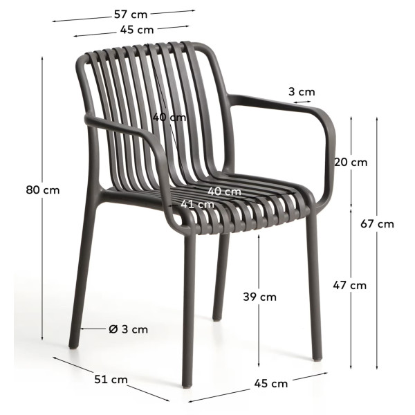 Стул La Forma Isabellini CC5195PL02 Графит-12