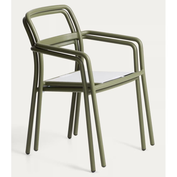 Уличный стул La Forma Linosa C00333RR06 Зеленый/бежевый-14