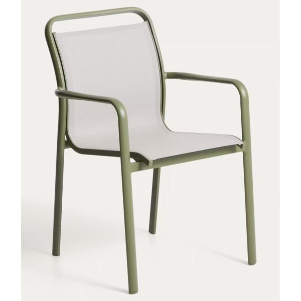 Вуличний стілець La Forma Luri O00647T019 Зелений/бежевий-4