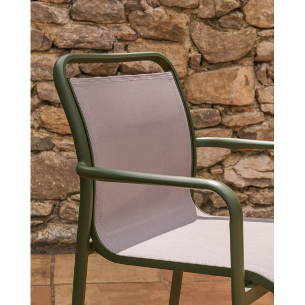 Вуличний стілець La Forma Luri O00647T019 Зелений/бежевий-2