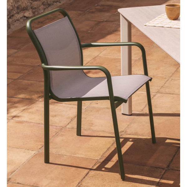 Вуличний стілець La Forma Luri O00647T019 Зелений/бежевий-0