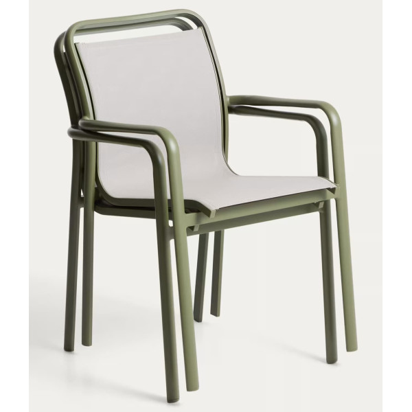 Вуличний стілець La Forma Luri O00647T019 Зелений/бежевий-12