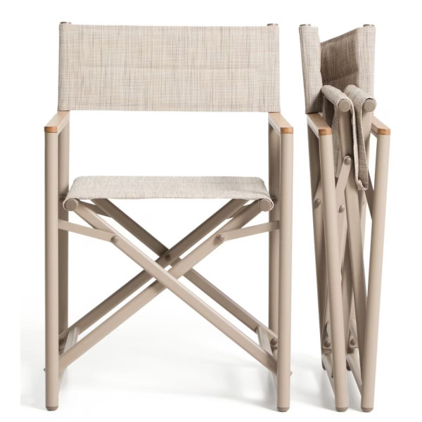 Складной уличный стул La Forma Tisno C00337TL39 Бежево-серый-9