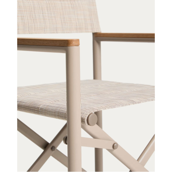 Складной уличный стул La Forma Tisno C00337TL39 Бежево-серый-11