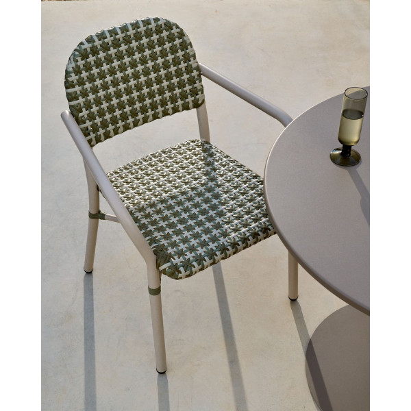 Садовый стул La Forma Tuccia O00110NW20 Бежево-зеленый-1