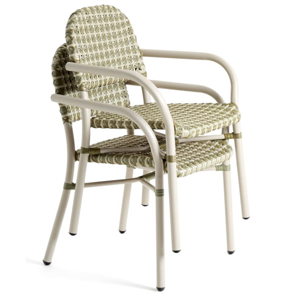 Садовый стул La Forma Tuccia O00110NW20 Бежево-зеленый-9