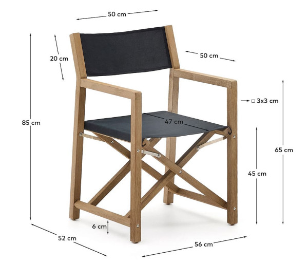 Стул складной La Forma Vilara C00165FA01 Черный-13