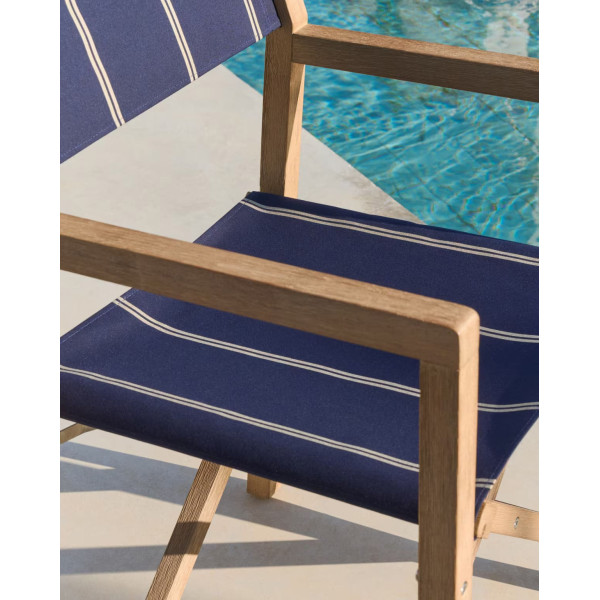 Стул складной La Forma Vilara CC00161HK25 Синий/бежевый-2