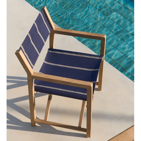 Стул складной La Forma Vilara CC00161HK25 Синий/бежевый-1