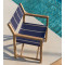 Стул складной La Forma Vilara CC00161HK25 Синий/бежевый-1-thumb