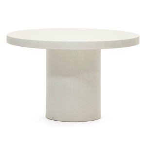 Стол обеденный La Forma AIGUABLAVA J0100043PR05 Белый цемент Ø 120 см