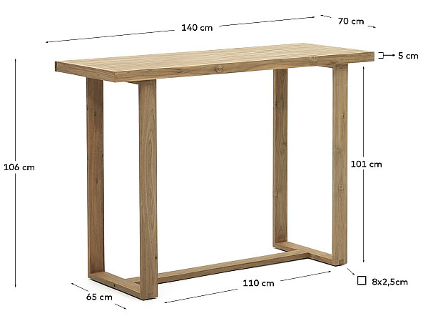 Обідній садовий стіл La Forma CANADELL J0100033MM46 140 х 70 см-5