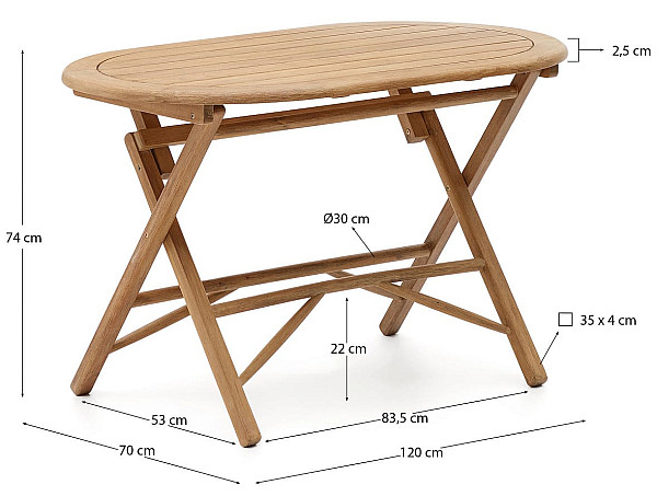 Складаний стіл La Forma DANDARA J0500008MM43-12