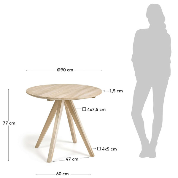 Обеденный садовый стол La Forma MAIAL CC2125M47 Ø 90 см-11