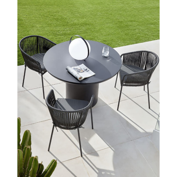 Обідній стіл La Forma TAIMI IT0048PR01 Чорний Ø 110 см-1