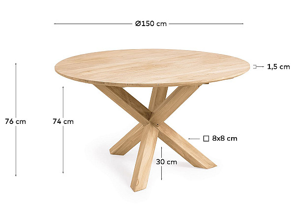 Обеденный садовый стол La Forma TERESINHA CC6124M47 Ø 150 см-4