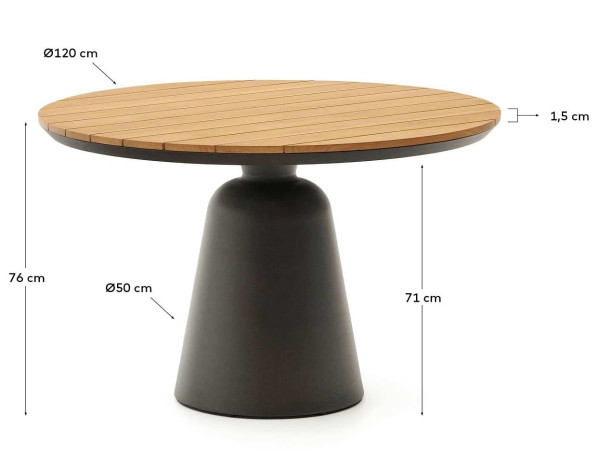 Обідній стіл La Forma TUDONS J0100106NN02 Ø 120 см-5