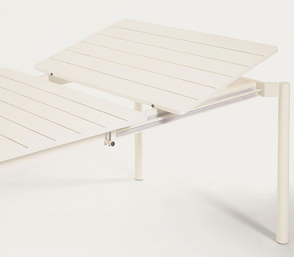 Розкладний обідній садовий стіл La Forma ZALTANA LH0722R33 Білий 140 (200) x 90 см-9