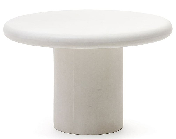 Стіл обідній La Forma ADDAIA J0100089PR05 Білий цемент Ø 120 см-2
