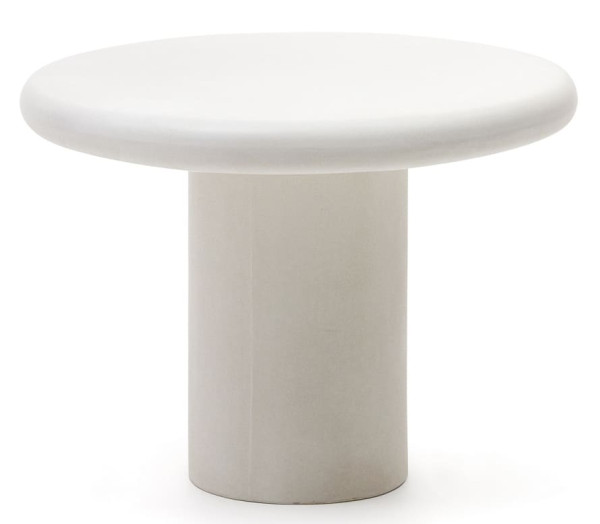 Стіл обідній La Forma ADDAIA J0100090PR05 Білий цемент Ø 90 см-2