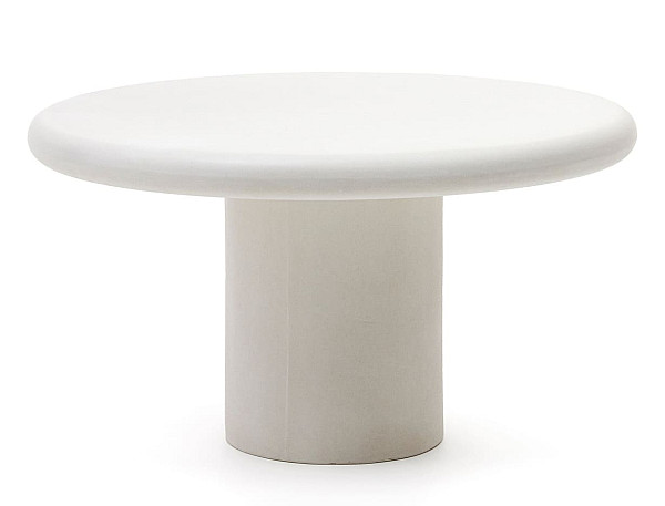 Стол обеденный La Forma ADDAIA J0100110PR05 Белый цемент Ø 140 см-3