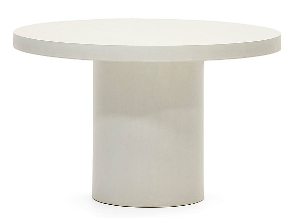 Стіл обідній La Forma AIGUABLAVA J0100043PR05 Білий цемент Ø 120 см-1
