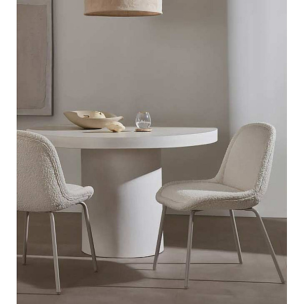 Стіл обідній La Forma AIGUABLAVA J0100043PR05 Білий цемент Ø 120 см-0