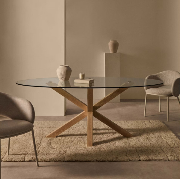 Овальный обеденный стол La Forma ARGO CC1354C05 Ø 200 x 100 см-0