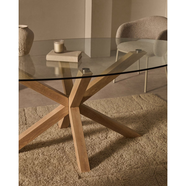 Овальный обеденный стол La Forma ARGO CC1354C05 Ø 200 x 100 см-1