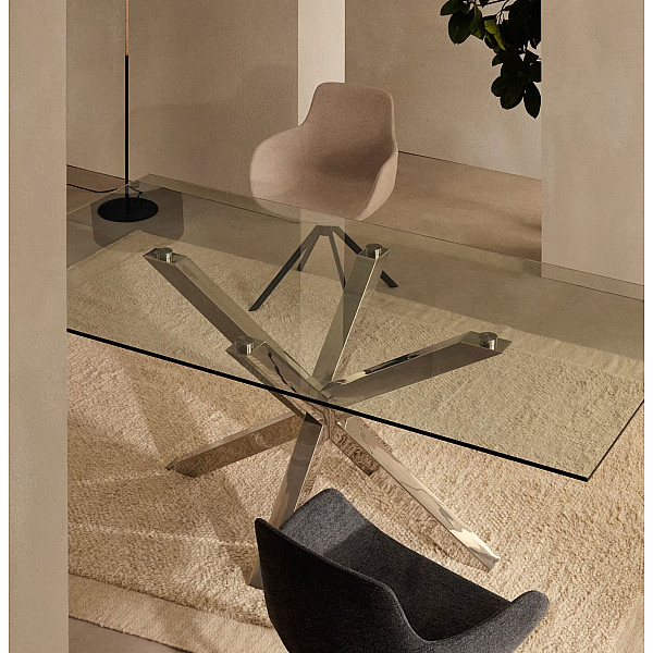 Обеденный стол La Forma ARYA 200х100 см Прозрачный C358C07-0