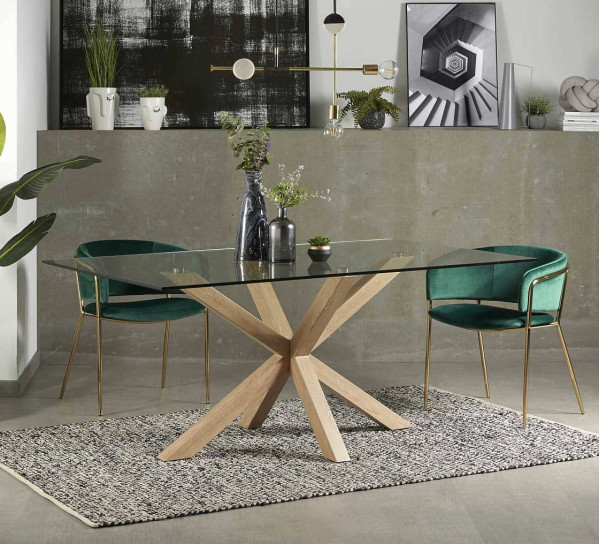 Обеденный стол La Forma ARYA 160х90 см Прозрачный C437C07-0