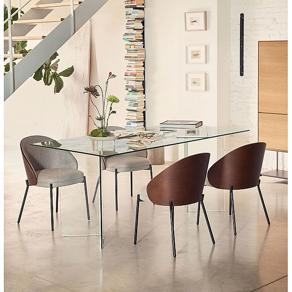 Обеденный стол La Forma BURANO T0100048CC07 Прозрачный 200 x 90 см-0