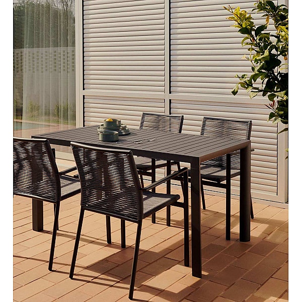 Обеденный стол La Forma CULIP J0100039NN02 Серый 77х150 см-0