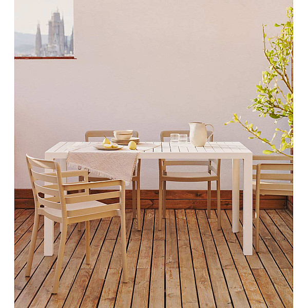 Обеденный стол La Forma CULIP J0100039NN05 Белый 77х150 см-0