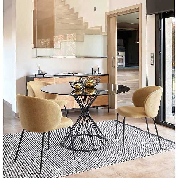 Обеденный стол La Forma NIUT 120 см Черный CC1838C15 Обеденный стол La Forma NIUT 120 см Черный CC1838C15-0