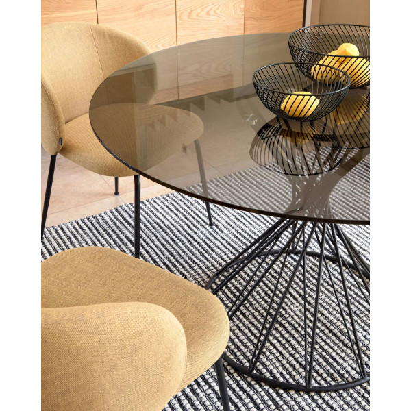 Обеденный стол La Forma NIUT 120 см Черный CC1838C15 Обеденный стол La Forma NIUT 120 см Черный CC1838C15-3