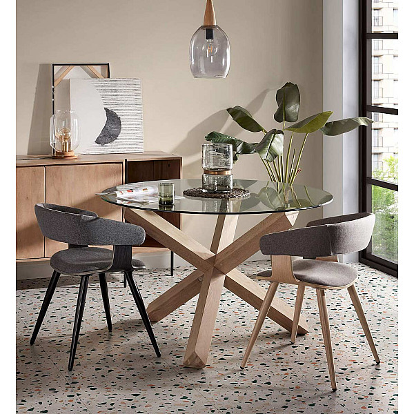 Обеденный стол La Forma NORI CC0738C07 Прозрачный 120 см-0