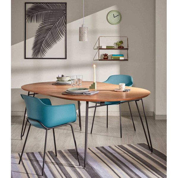 Раскладной обеденный круглый стол La Forma NOVAKS CC0969M46 120 (200) см-0