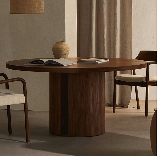 Обеденный стол La Forma Nealy T00011MW09 Орех Ø 150 см-0