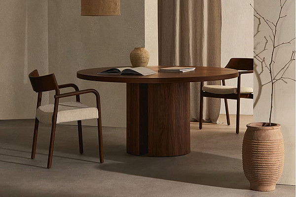 Обеденный стол La Forma Nealy T00011MW09 Орех Ø 150 см-1