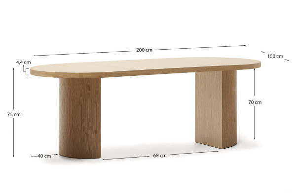 Обідній стіл La Forma Nealy T0100072MM40 Дуб 200х100 см-9