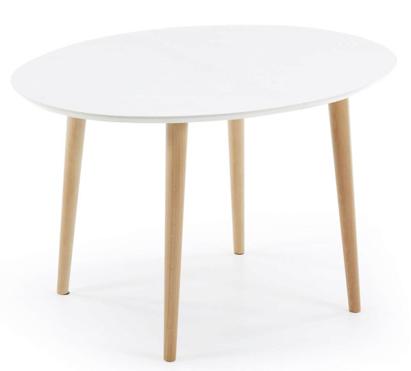 Розкладний обідній стіл La Forma OAKLAND 120 (200) x 90 см Білий EC305L33-8