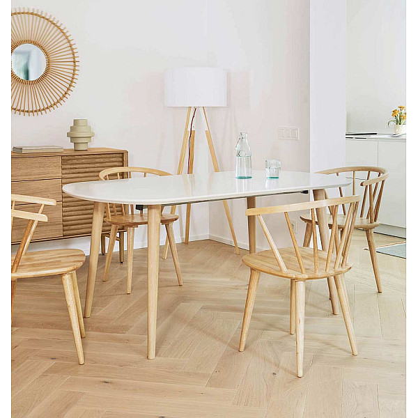 Раскладной обеденный стол La Forma OAKLAND 160 (260) x 100 см Белый EC309L33-0