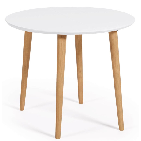 Раскладной обеденный стол La Forma OQUI T0300006MM05 Белый 90 (170) X 90 см Раскладной обеденный стол La Forma OQUI T0300006MM05 Белый 90 (170) X 90 см-4